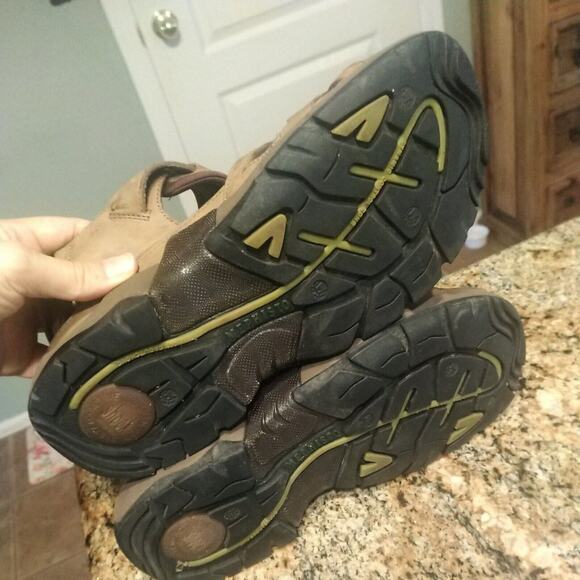 Mephisto Shark Brown Leather Anatomical Shock Absorbing Sandals Sz 43/ 9.5 - Picture 8 of 12